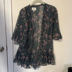 American eagle floral print kimono style